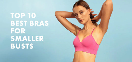 Pink wireless sports bra with thin straps and seamless design ideal for smaller busts and active use.