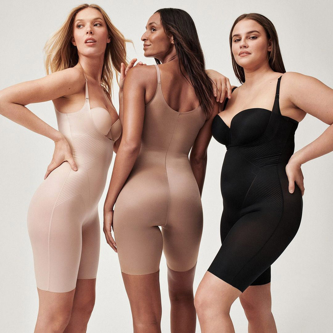 3 women in spanx shapewear