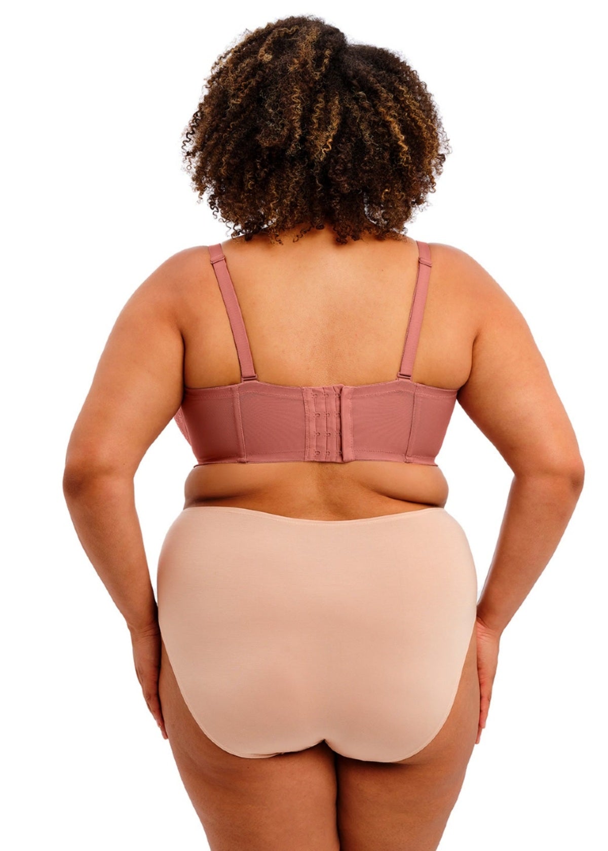 Verity Strapless Bra in mauve with underwire, thin straps, front closure