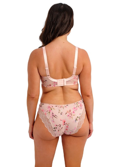 Lucia Brief pink floral lace bra and panties set