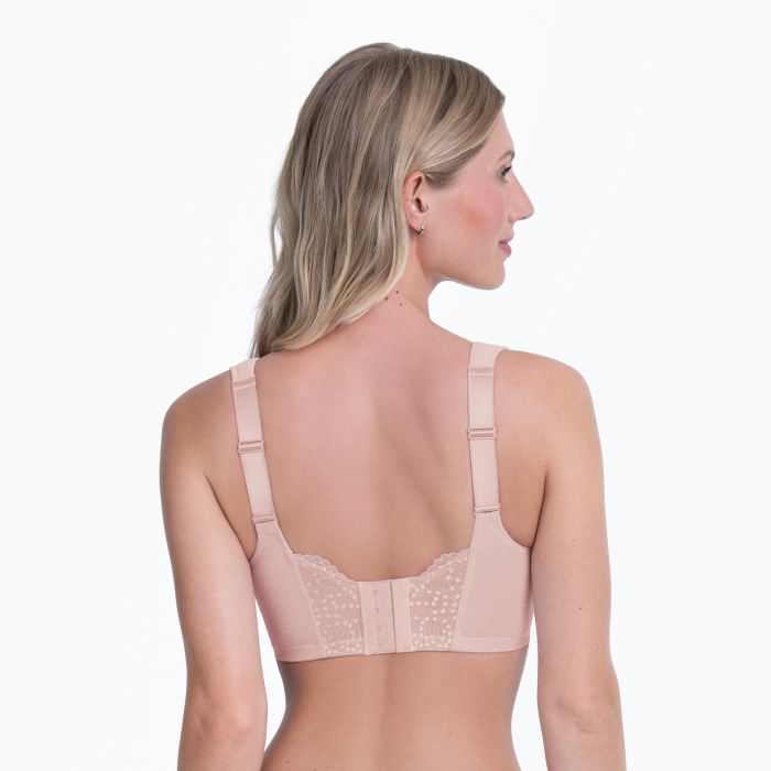 Orely Support blush pink bra with lace detailing and adjustable straps for comfortable daily wear
