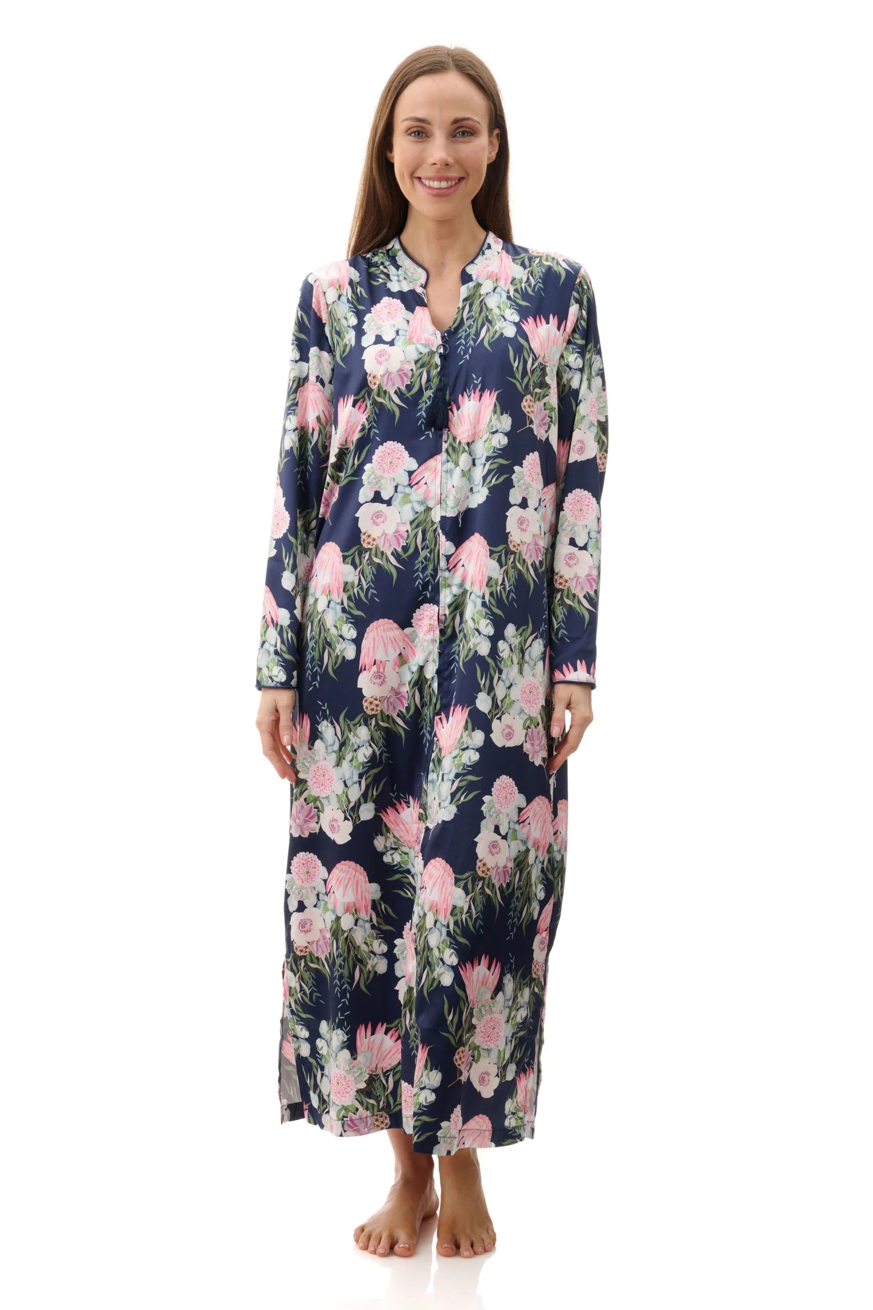 Nicki Long Kaftan with Zip
