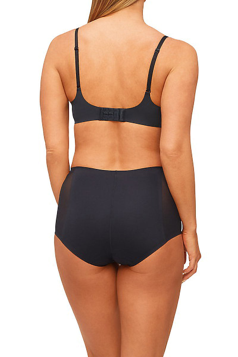 Solid And Sheer Waisted Brief
