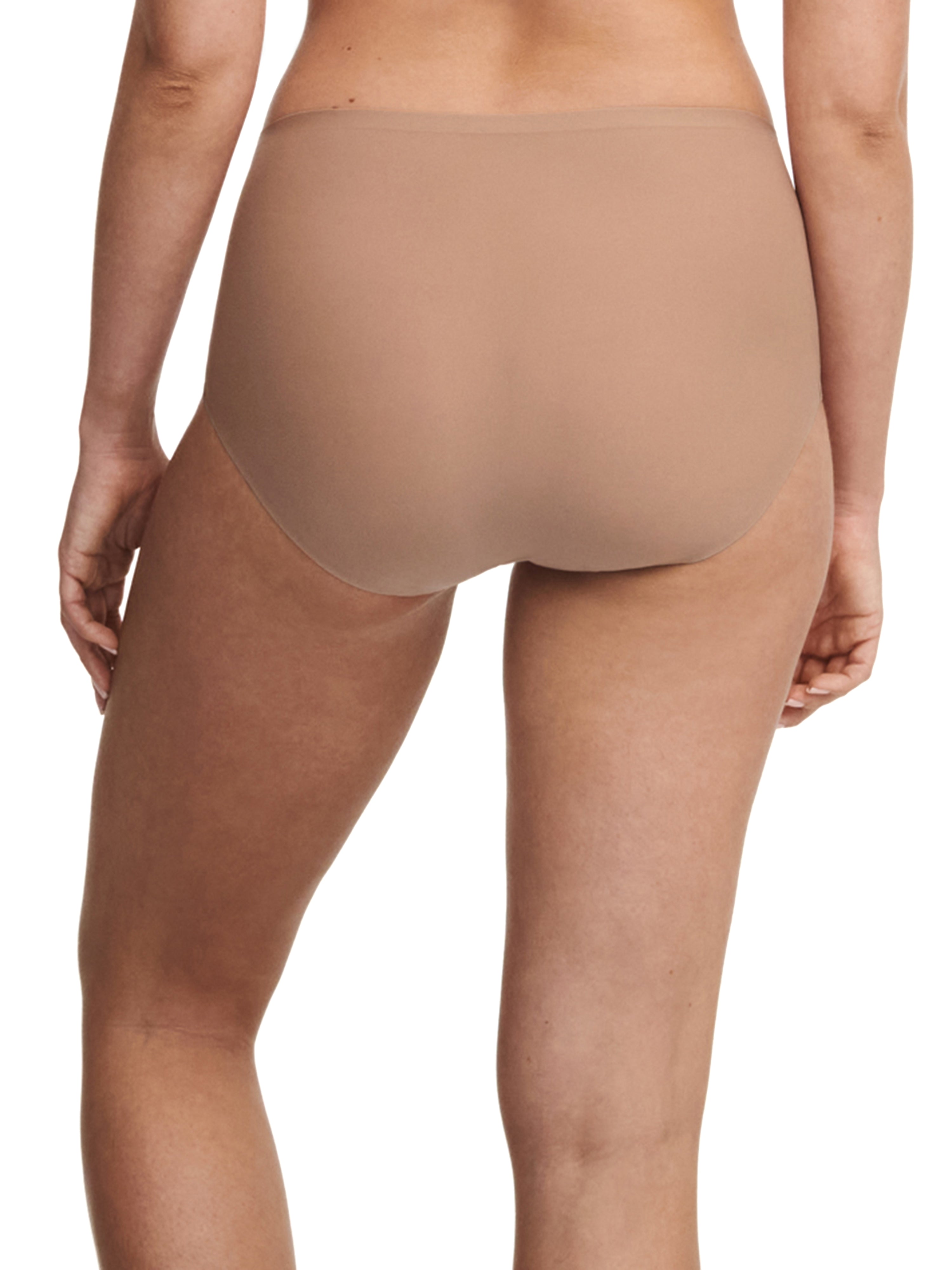 SoftStretch High Waist Brief in beige seamless stretchy fabric