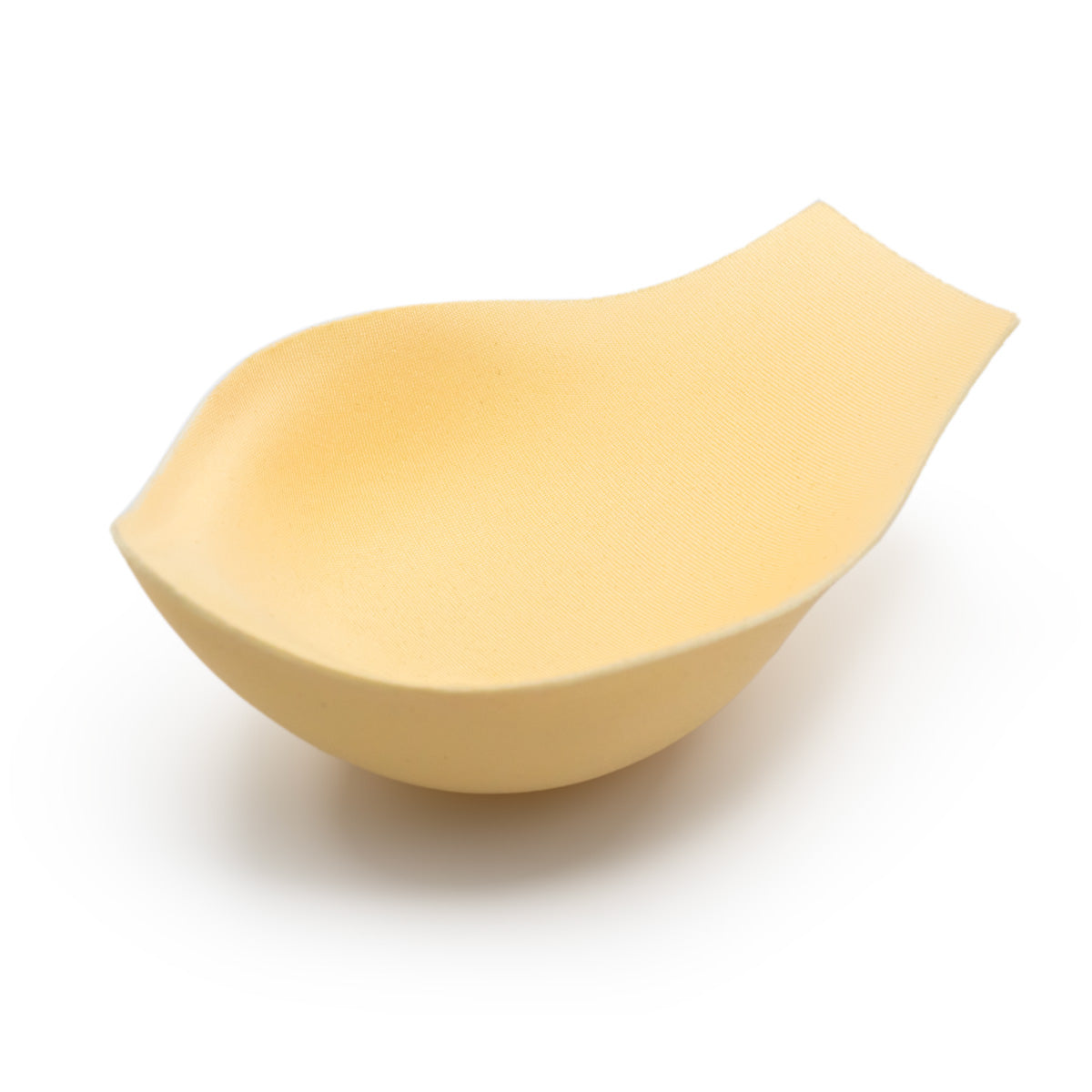 Foam Packer beige silicone bra cup with smooth molded surface
