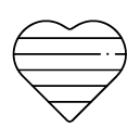 Rainbow heart icon