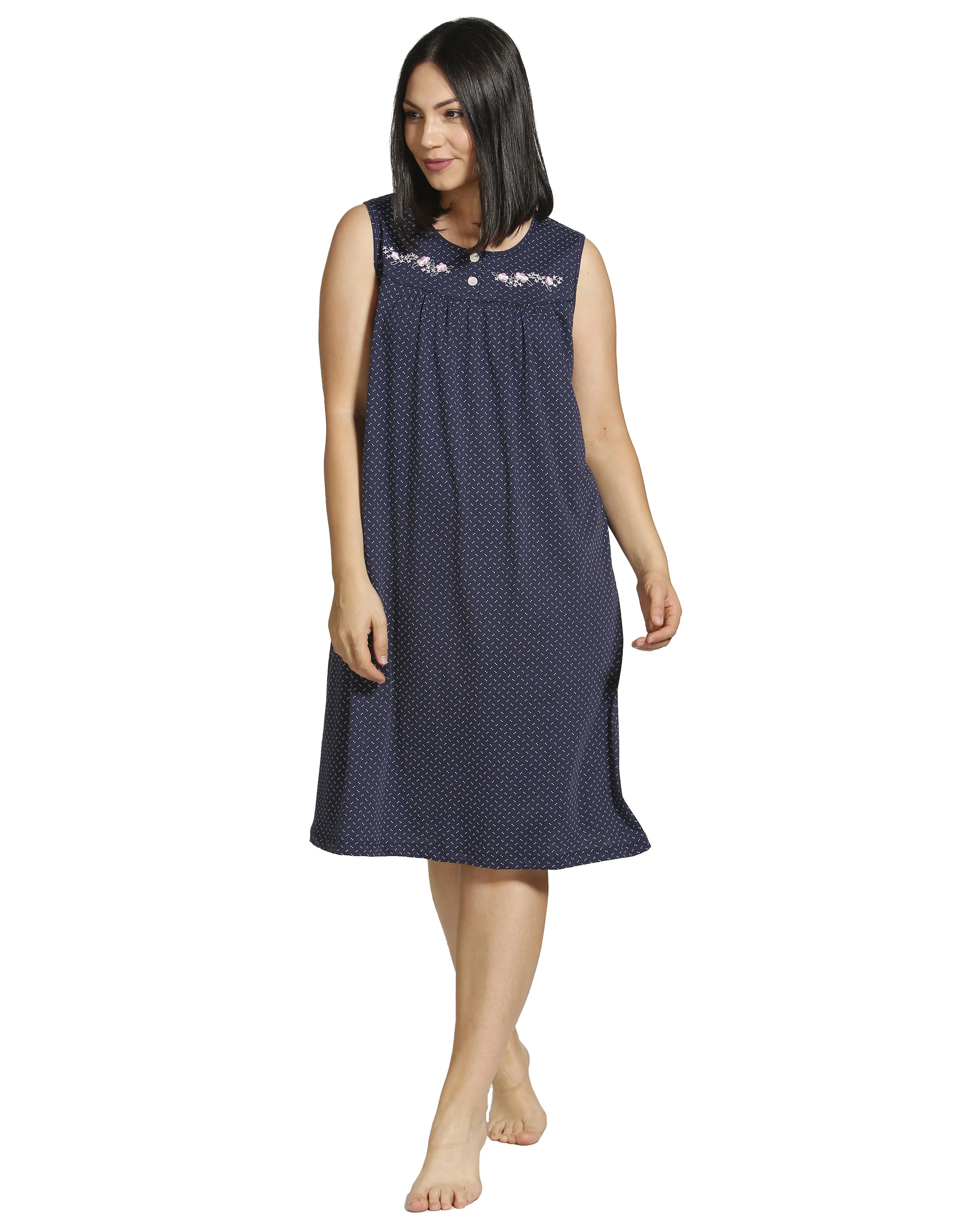 Spot Embroidery Short Nightie