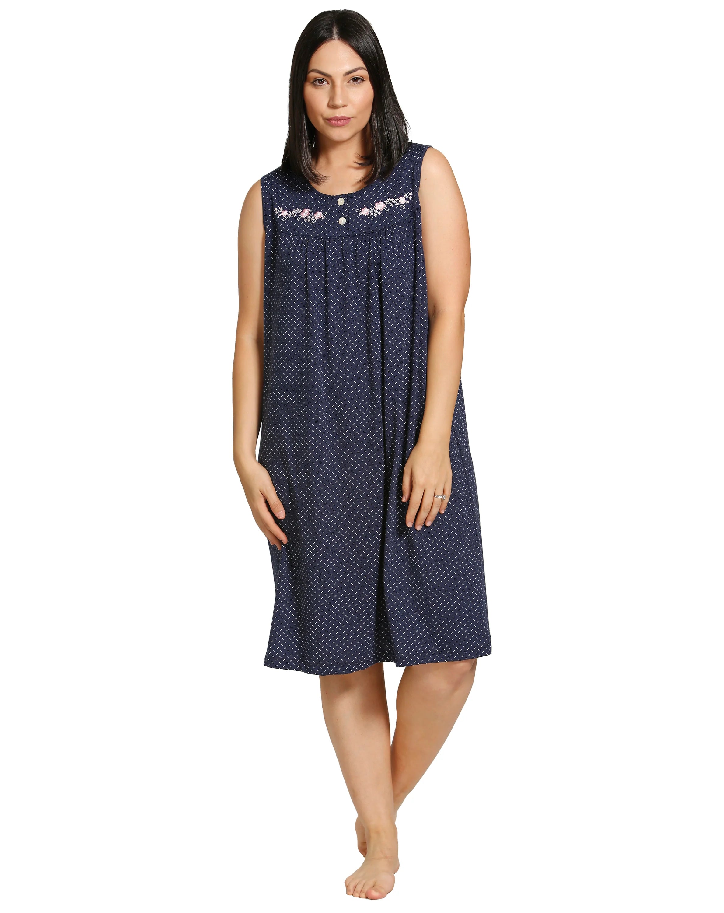 Spot Embroidery Short Nightie