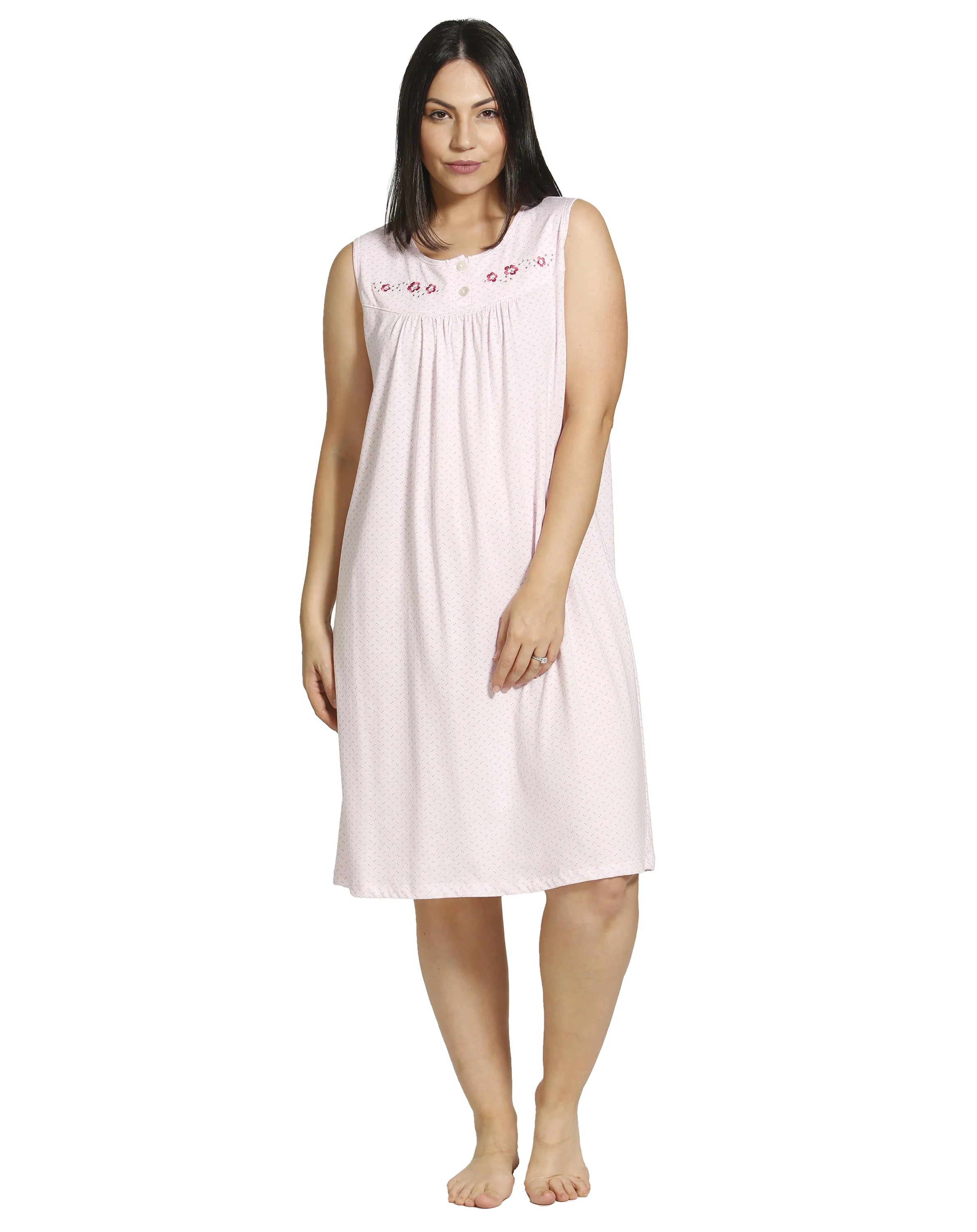 Spot Embroidery Short Nightie