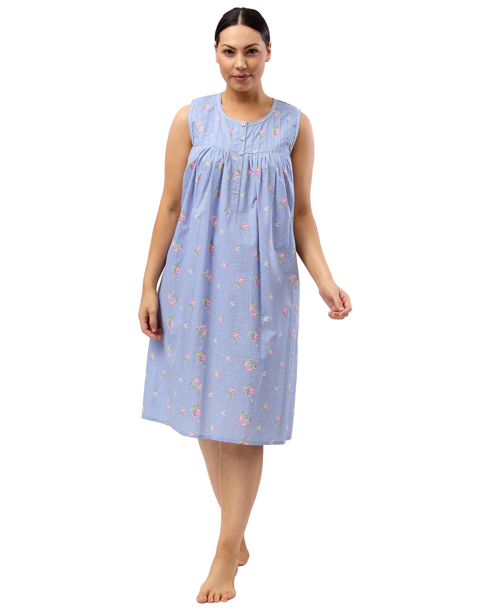 Floral Spot Sleeveless Nightie