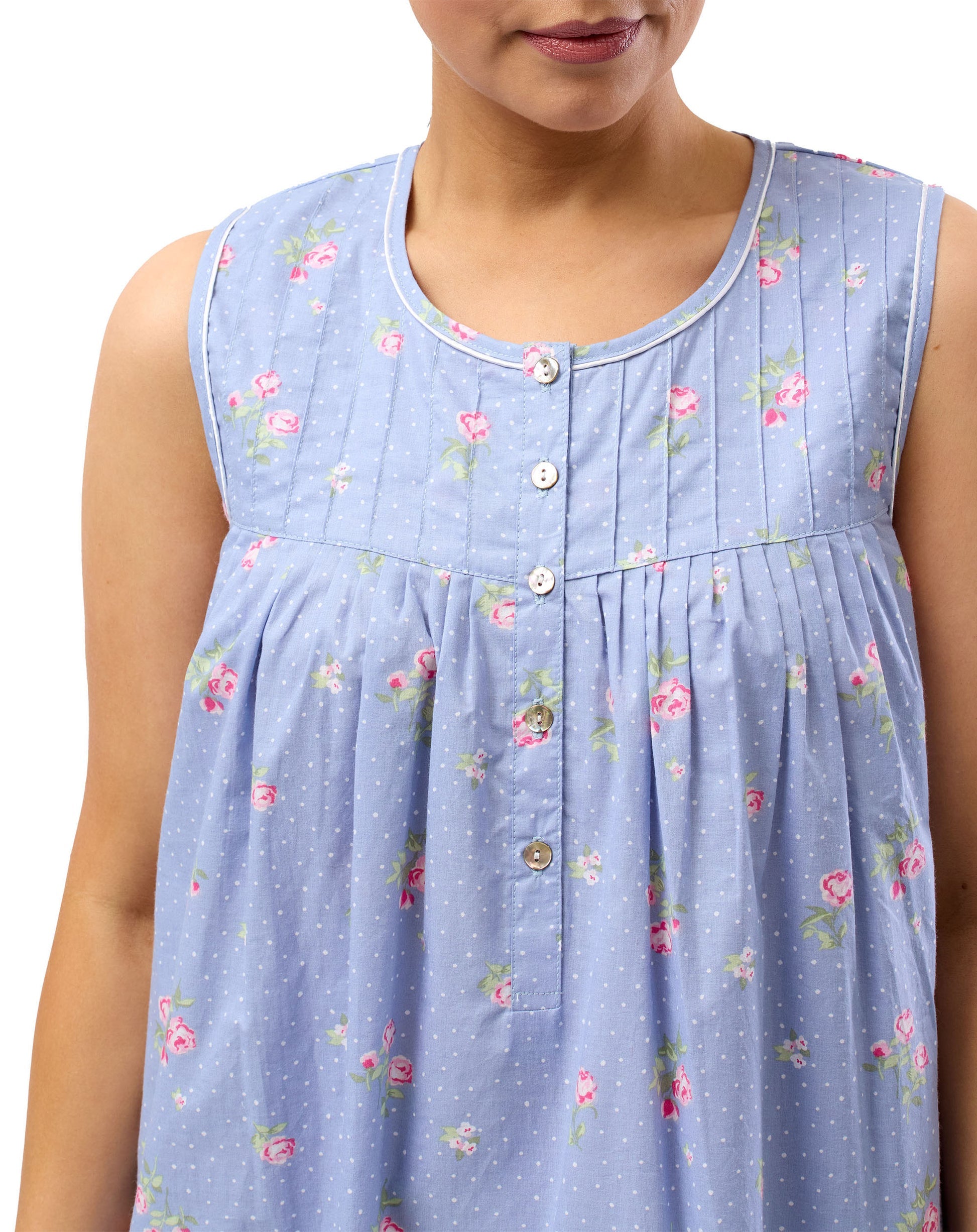 Floral Spot Sleeveless Nightie