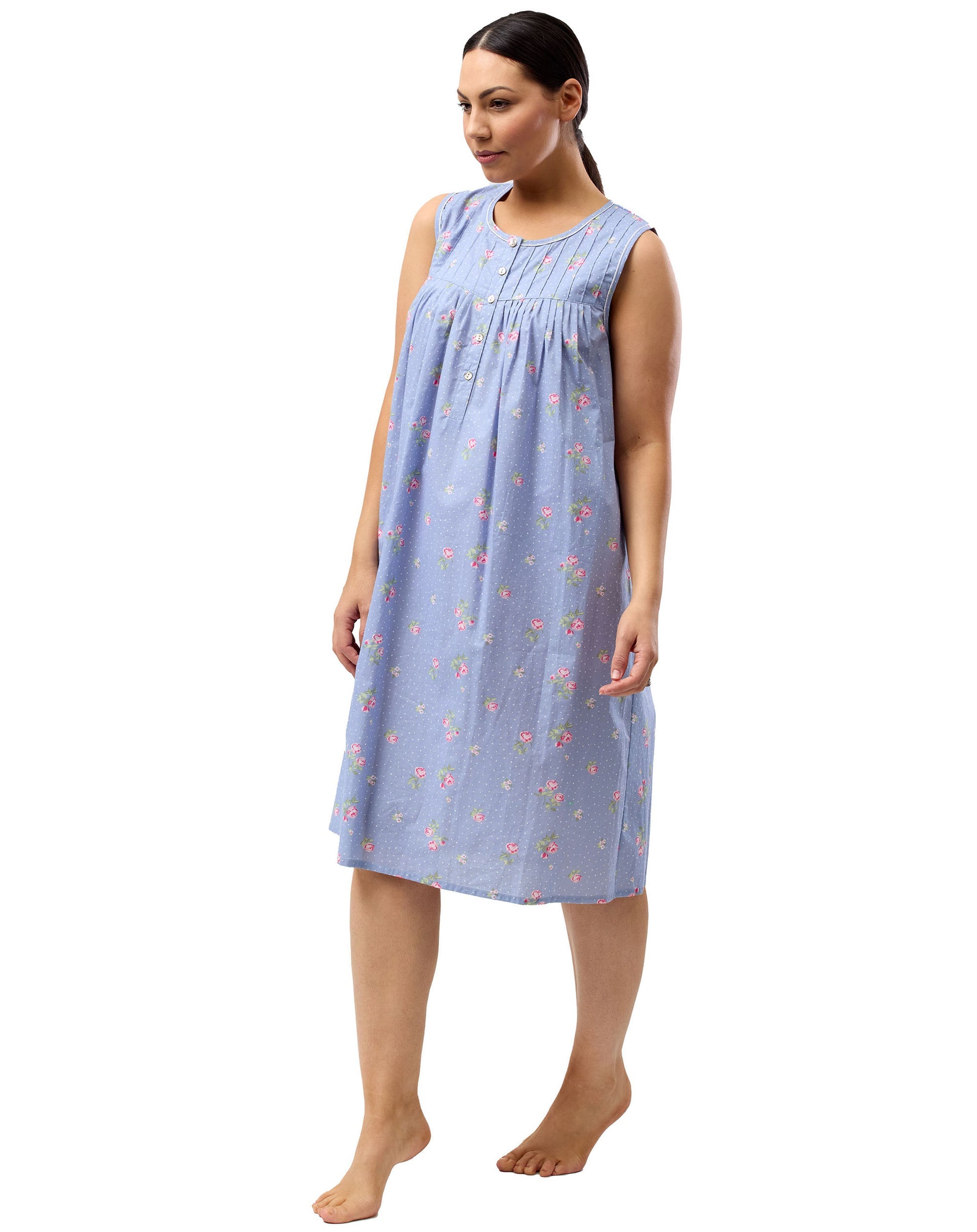 Floral Spot Sleeveless Nightie