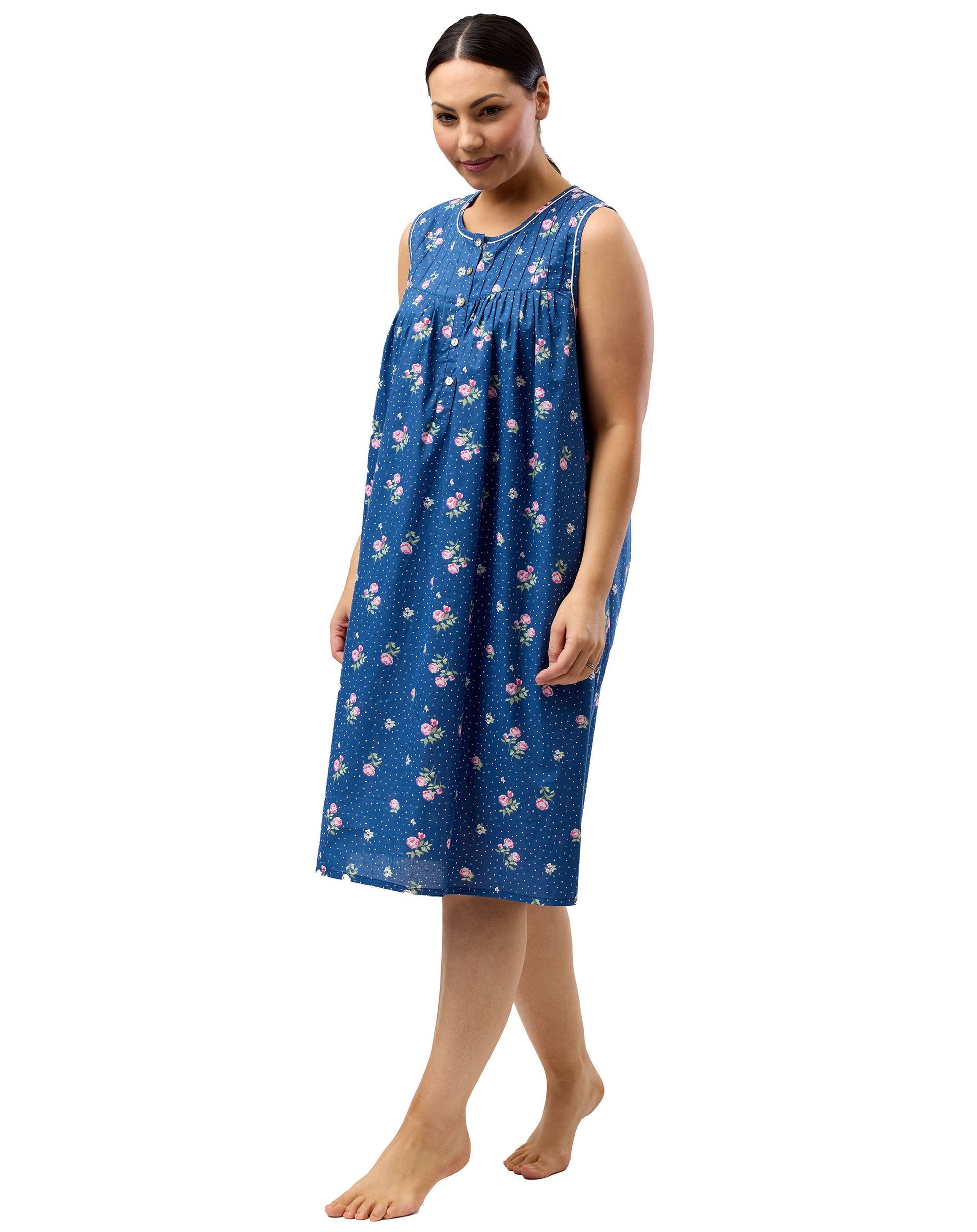 Floral Spot Sleeveless Nightie