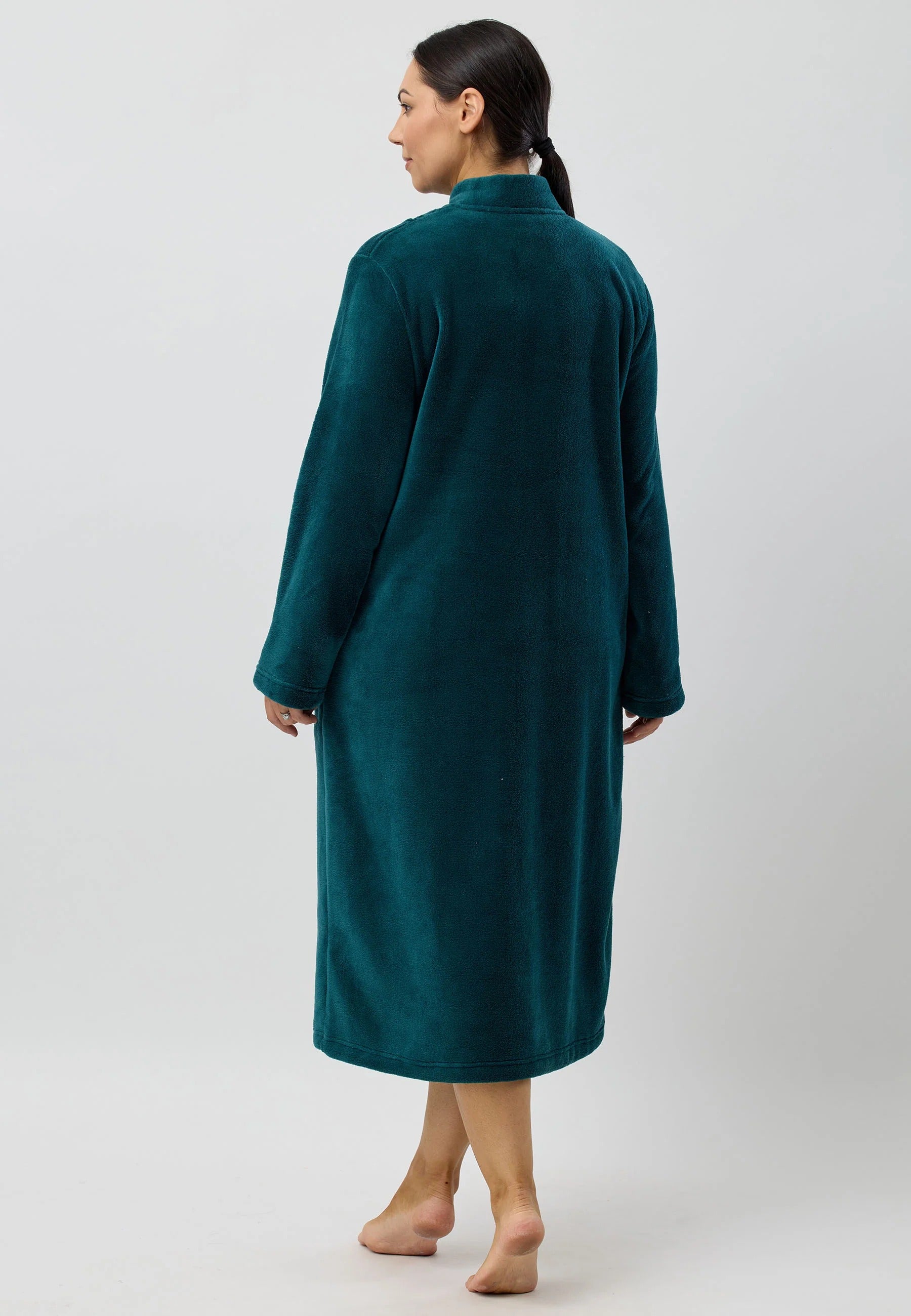 Zip Embroidered Mid-Gown