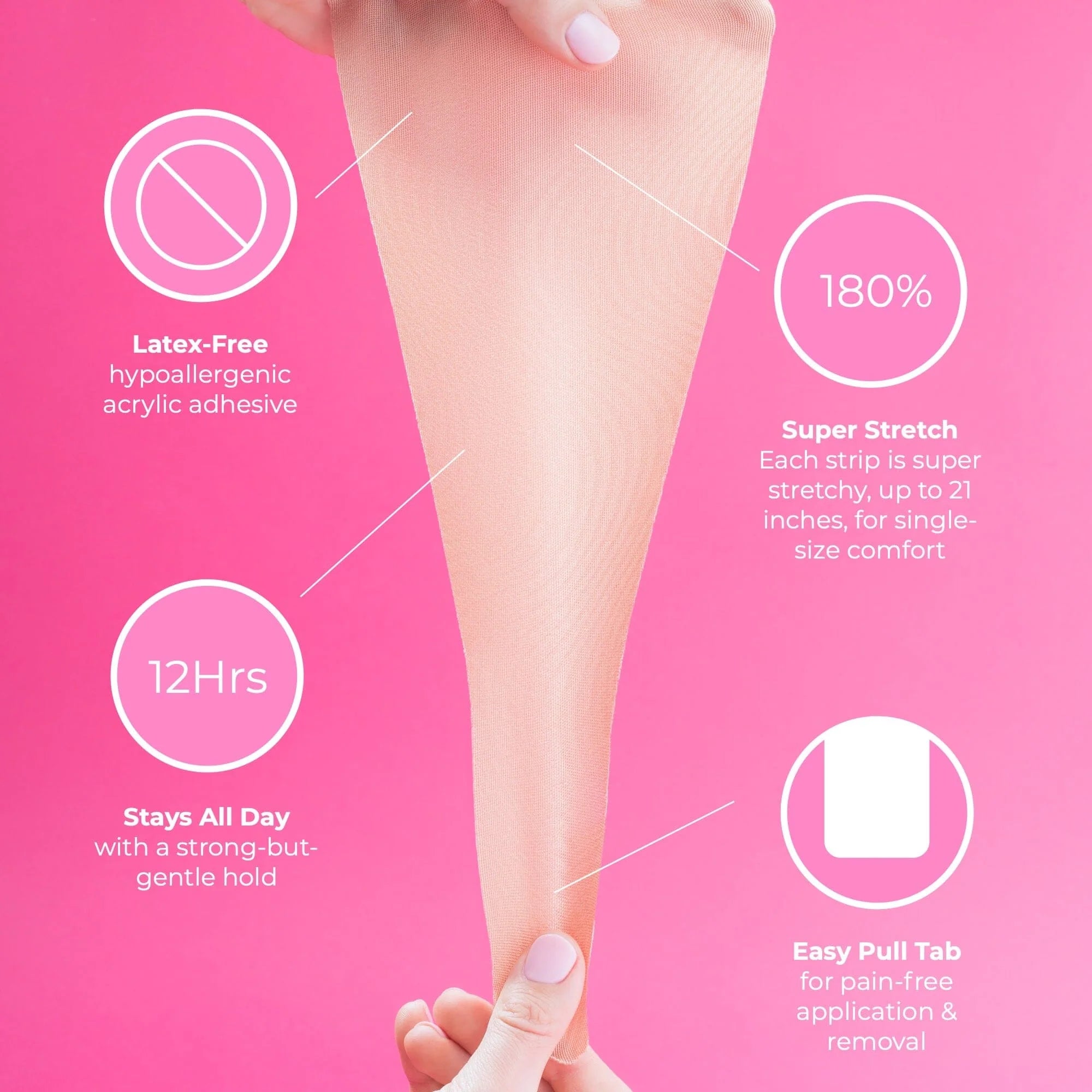 T-Tape Tuck Kit 2 sheer skin-toned adhesive strip with smooth stretchy texture