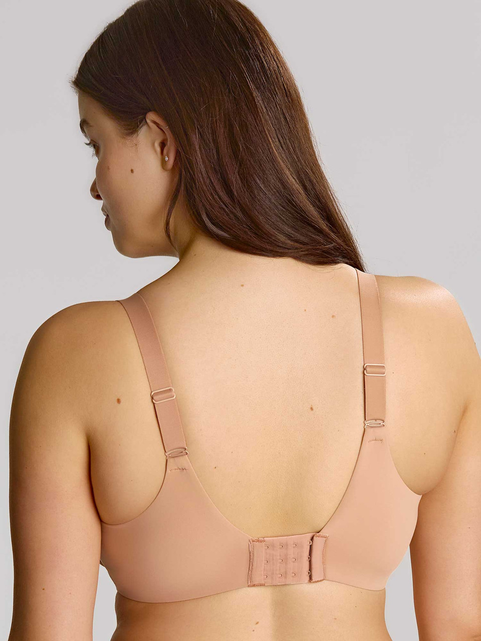 Amara Full Cup beige underwire bra with adjustable straps