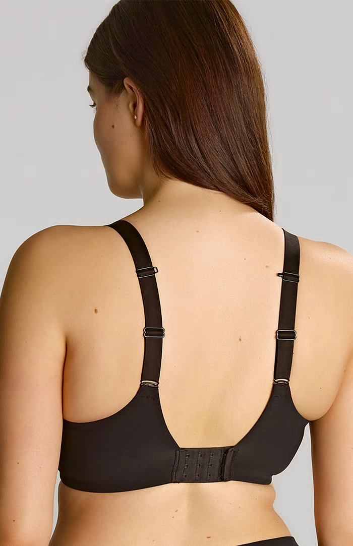 Black muse plunge bra with underwire adjustable straps and back closure for comfortable everyday support