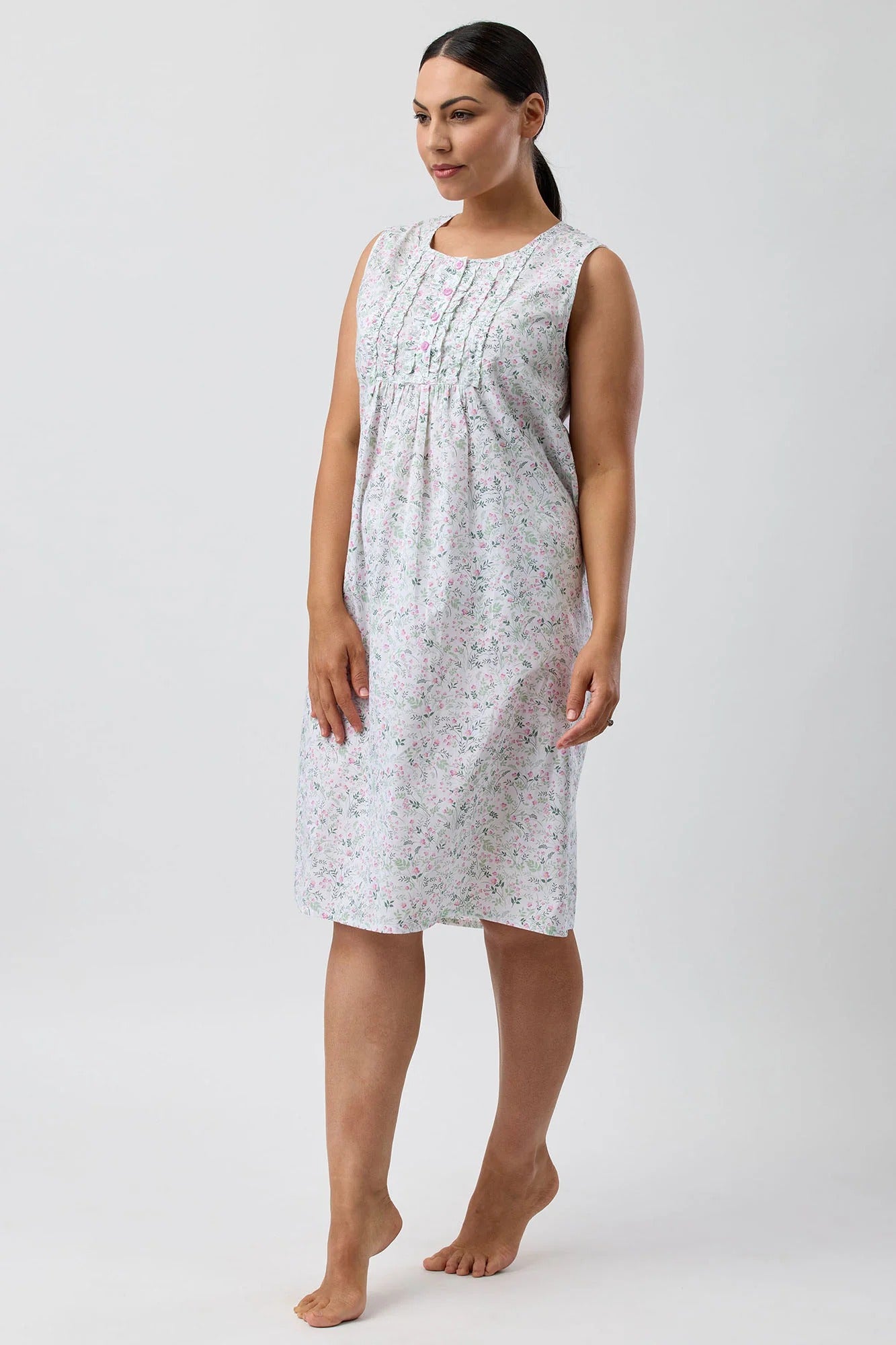 Pansies Sleeveless Nightie