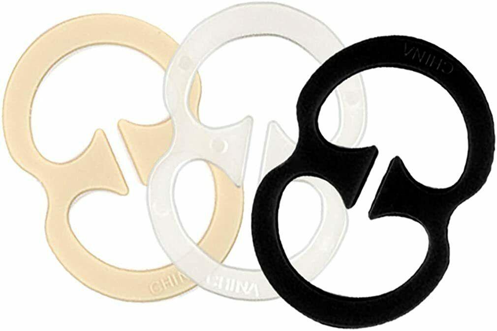Braza Bra Converter Clip - 3 Pack BRACCLIP - Straps & Converters Black / Nude / Clear / One Size Available at Illusions Lingerie