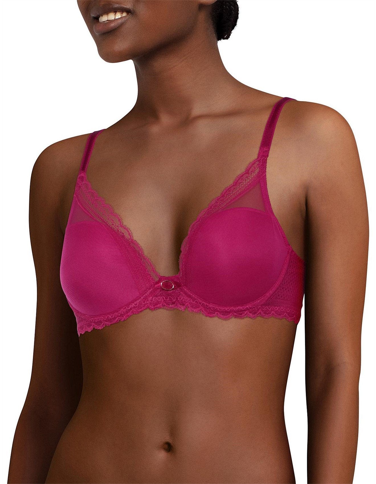 Chantelle Parisian Allure C22320 - Underwire Bra Ruby / 10B Available at Illusions Lingerie