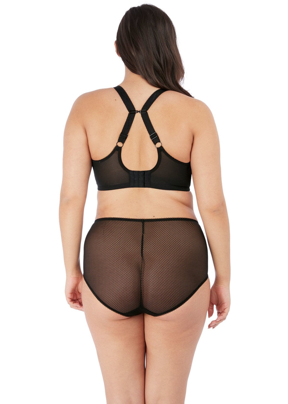 Elomi Charley Plunge EL4380JET - Underwire Bra Jet / 18GG Available at Illusions Lingerie
