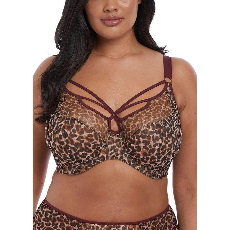 Elomi Sachi EL4352 - Underwire Bra Leopard Print / 14DD Available at Illusions Lingerie