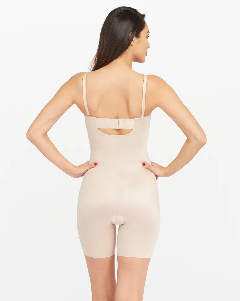 Strapless Cupped Mid-Thigh Bodysuit
