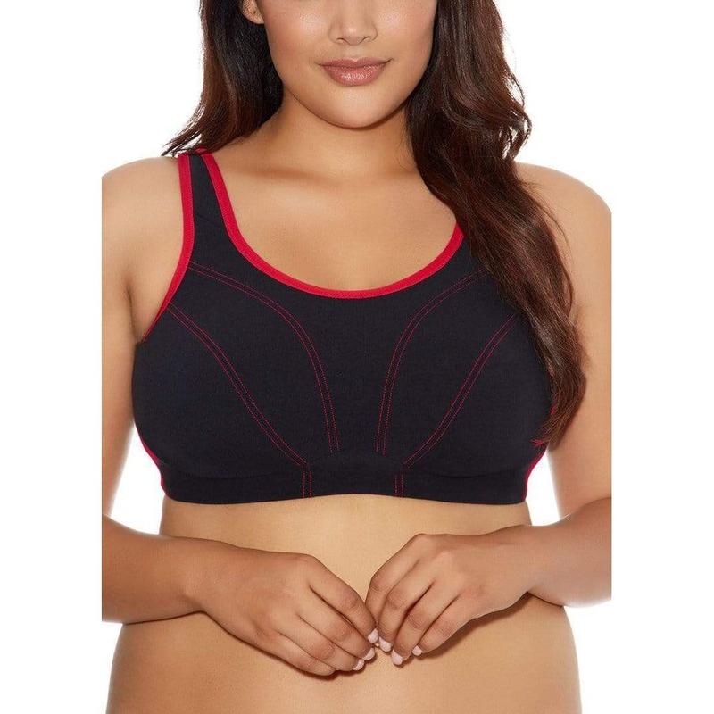 Goddess Soft Cup Sports GD6910BLK - Sports Wirefree Bra Black / 18E  Available at Illusions Lingerie