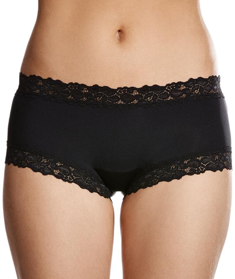 Jockey Parisienne Microfibre Boyleg WWLF - Briefs Black / 10 / S  Available at Illusions Lingerie