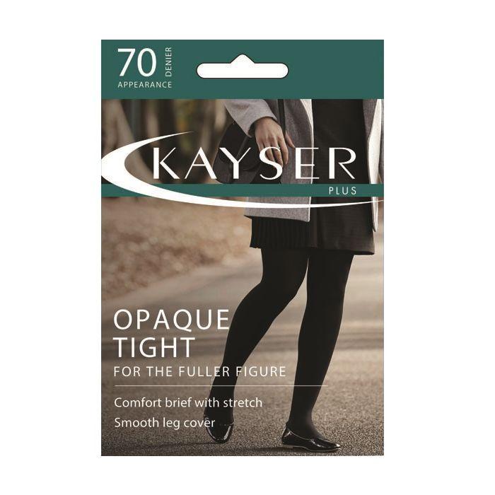 Kayser Plus Opaque Tight H10866 - Pantyhose Black / Size 1  Available at Illusions Lingerie
