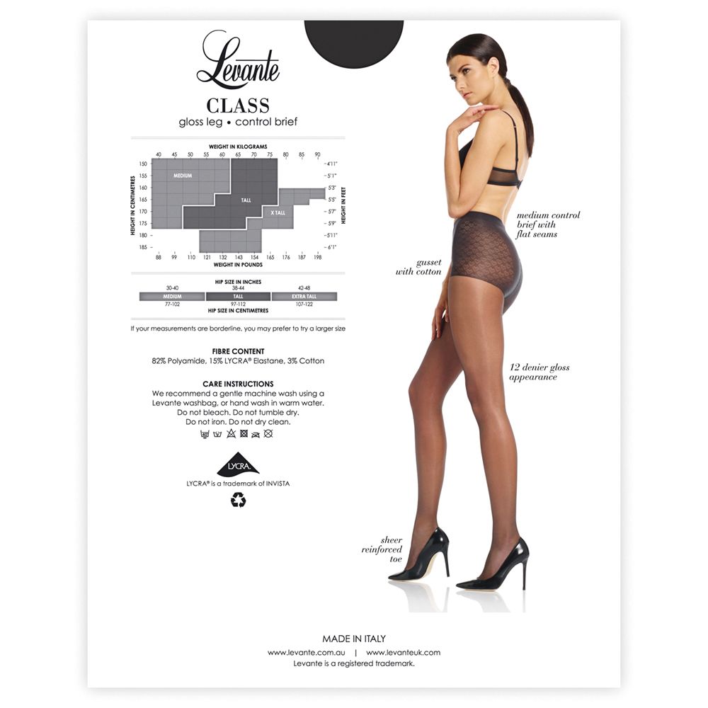 Levante Class Control - Pantyhose  Available at Illusions Lingerie