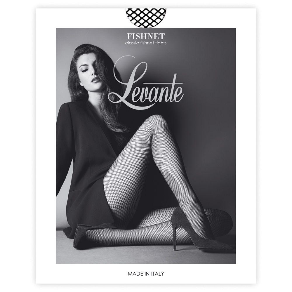 Levante Fishnet Tight FISNTTILEV - Pantyhose Nero / SML / MED Available at Illusions Lingerie