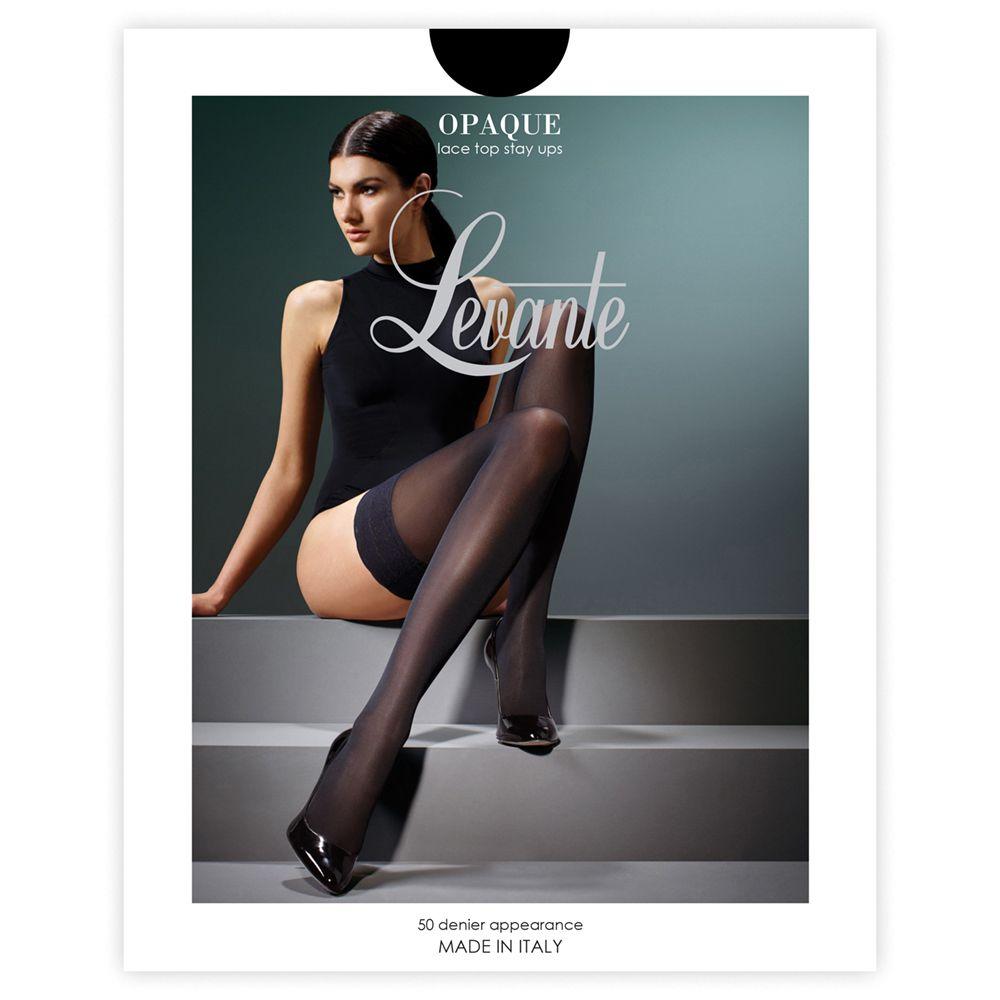 Levante Stockings & Stay-ups Nero / Medium Opaque Stay Up Available at Illusions Lingerie