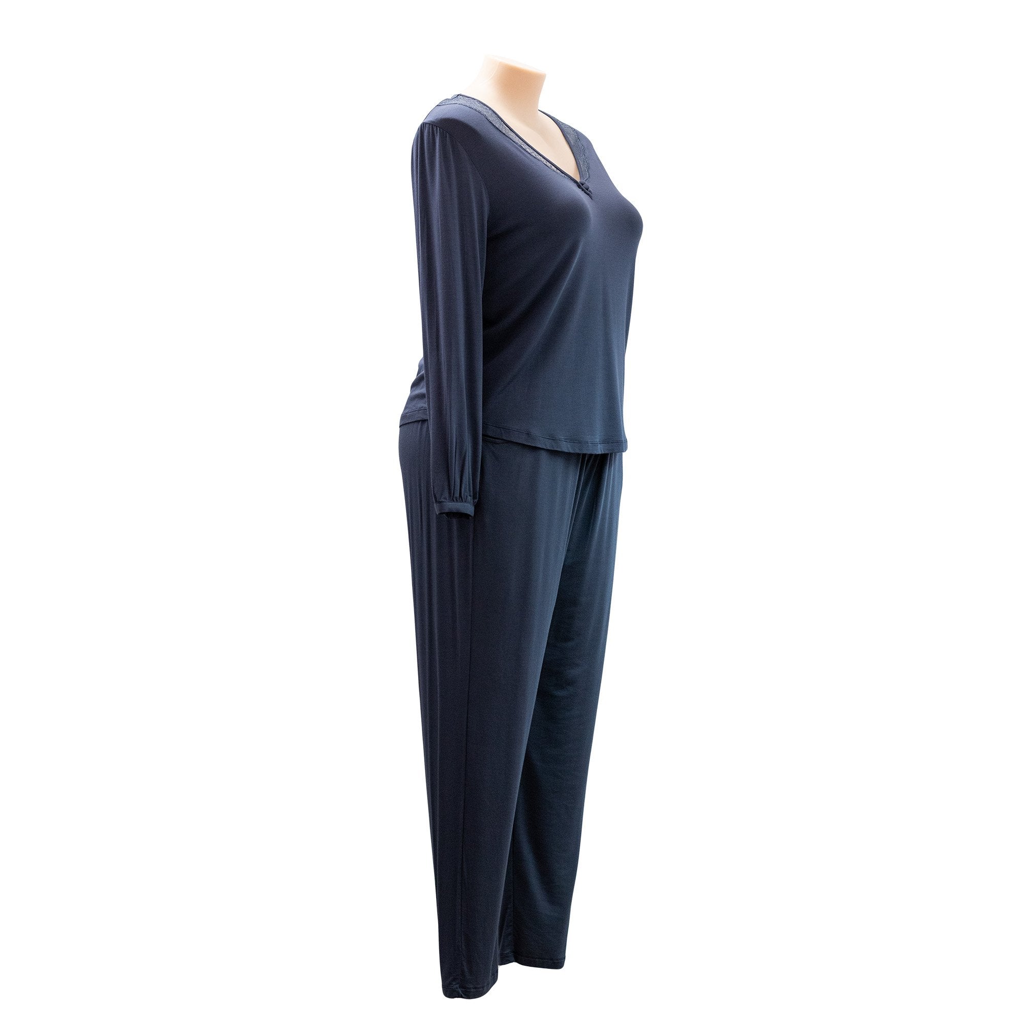 Love & Lustre La Femme PJ Set LL681 - Pyjamas 14 / L / Nightshade Available at Illusions Lingerie
