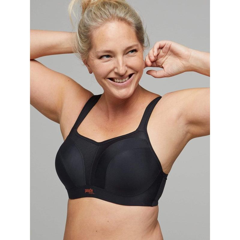 Panache Sports 5021 - Sports Underwire Bra Black / 8E Available at Illusions Lingerie