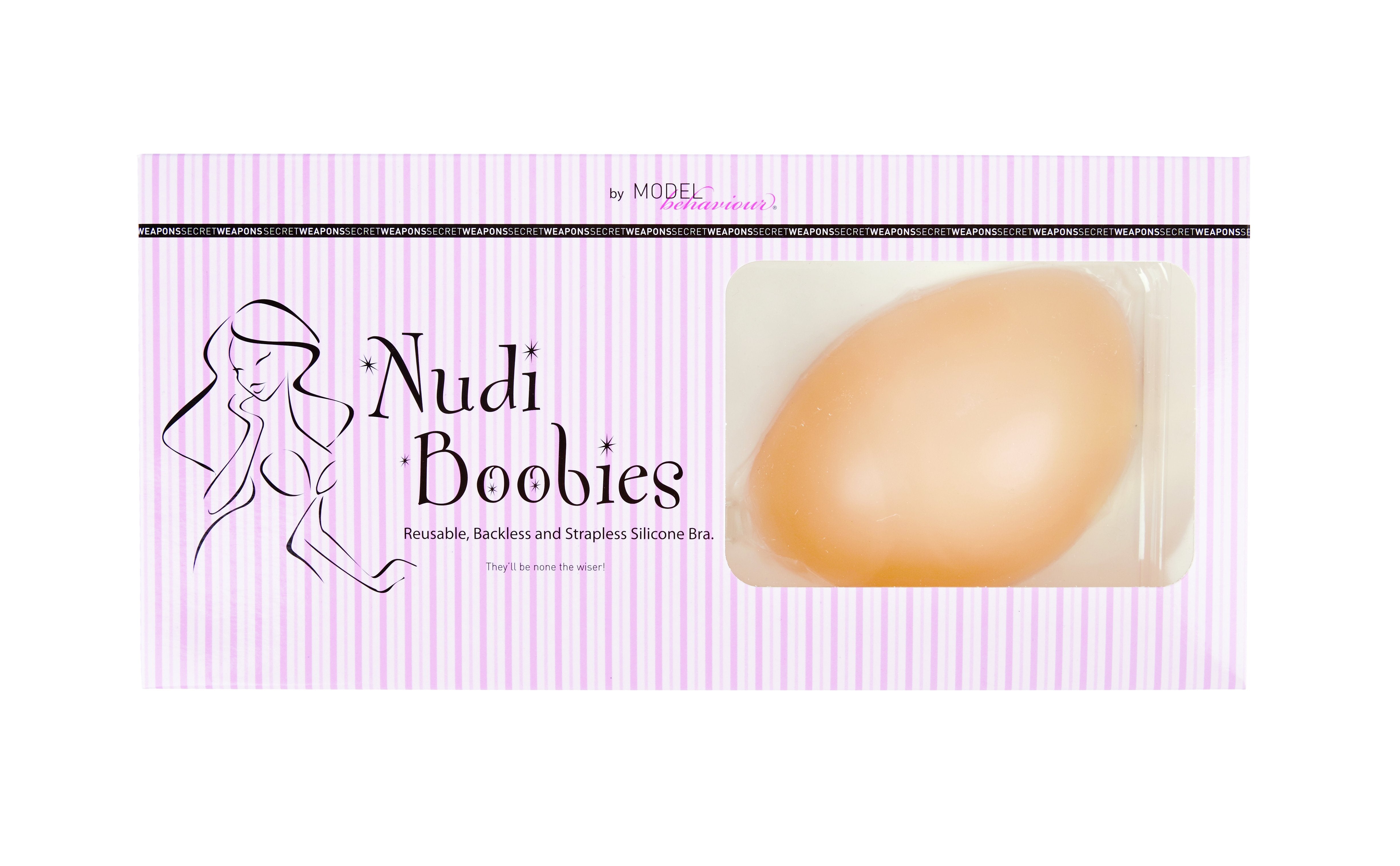 Secret Weapons Nudi Boobies - Invisible Bra SW015A-A - Adhesives Nude / A Available at Illusions Lingerie