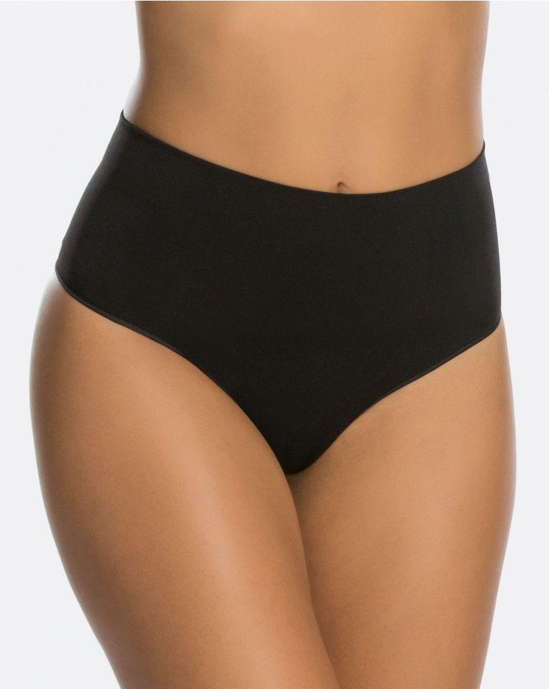 Spanx Everyday Shaping Panties Thong SS0815 - Shapewear Black / 10 / S Available at Illusions Lingerie