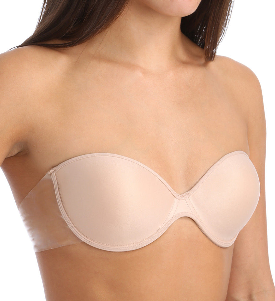 Buy Black Light Pad Smoothing Longline Low Back Strapless Bra from