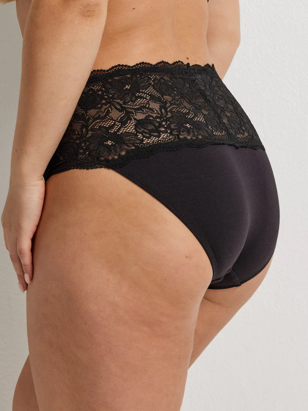 Cotton & Floral Lace Full Brief