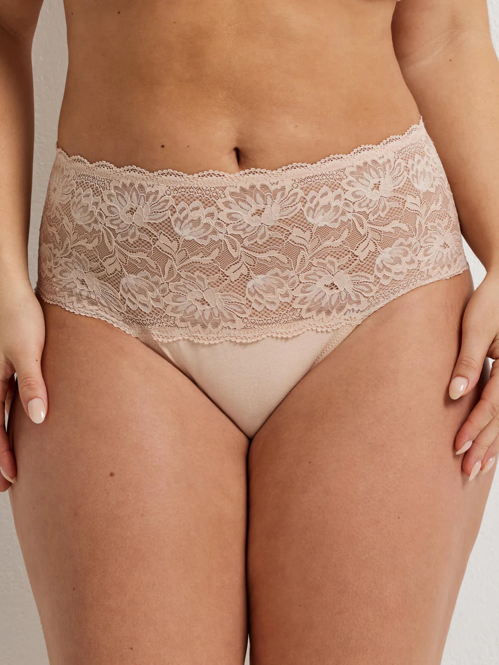 Cotton & Floral Lace Full Brief