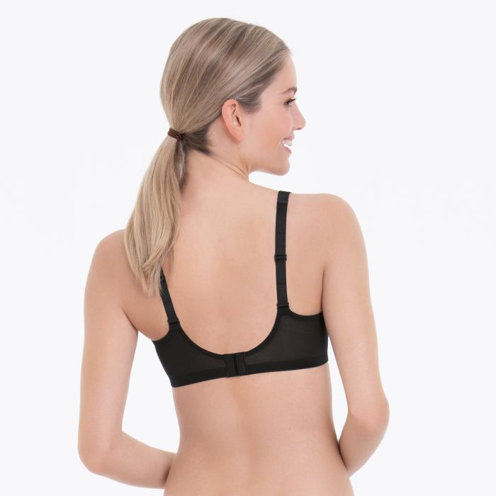 Black underwire bra rosemary with thin straps and smooth seamless design for comfortable everyday wear