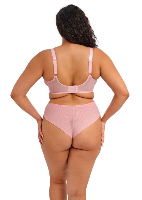 Pink Aerith Rose Brazilian high-waisted briefs back view textured pattern