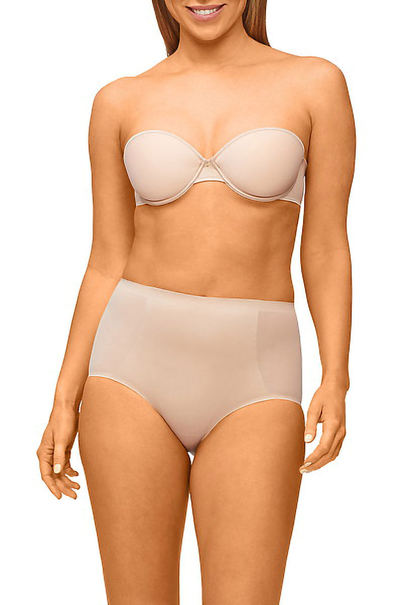 Solid And Sheer Waisted Brief