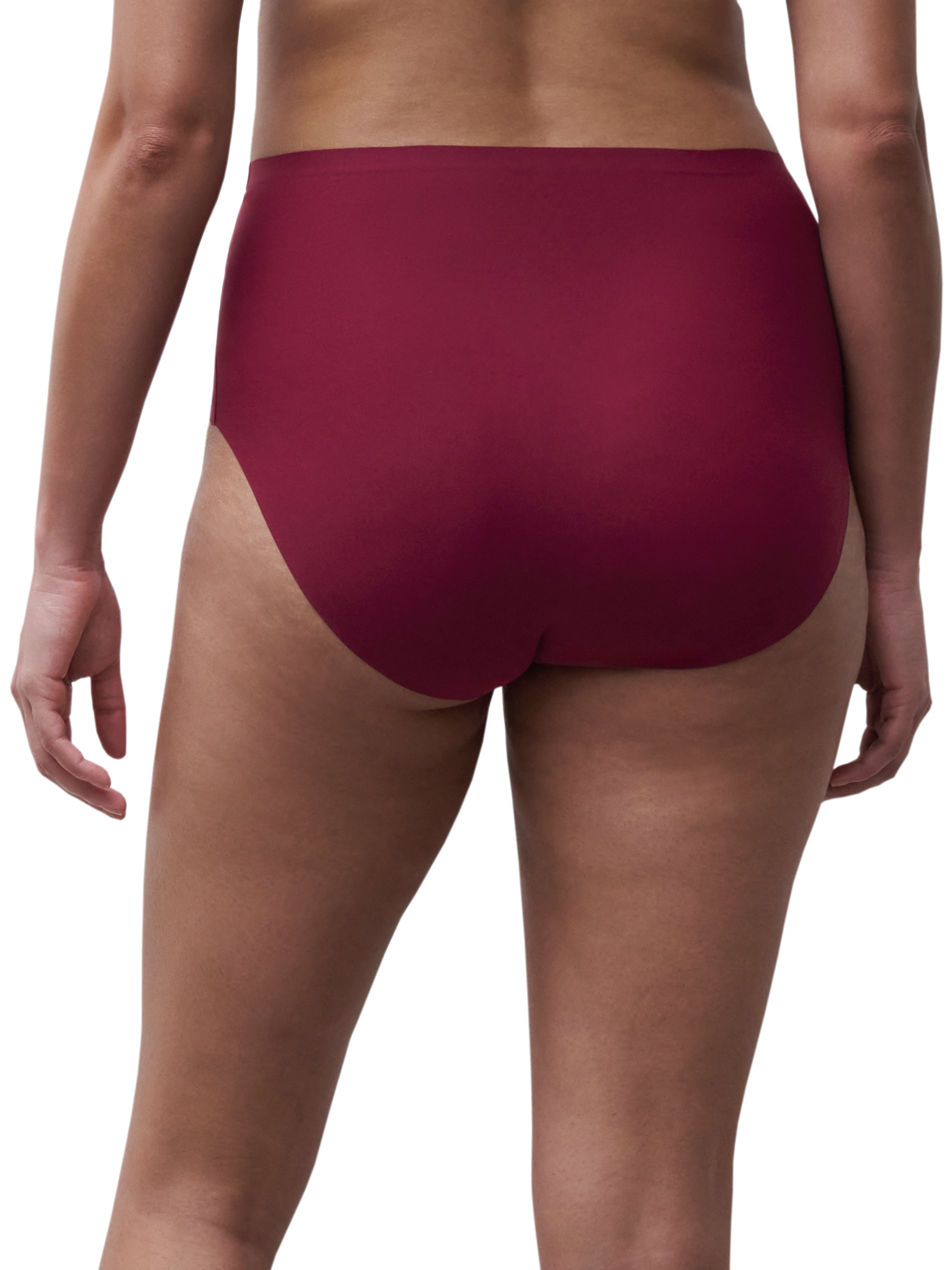 SoftStretch high waist briefs in maroon feature a smooth seamless fabric finish for comfortable everyday wear