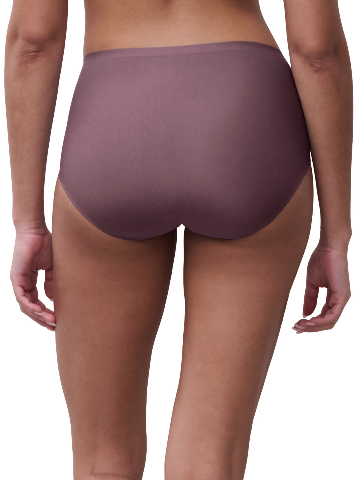 SoftStretch high waist brief in soft mauve with smooth stretchy fabric for comfortable all day wear