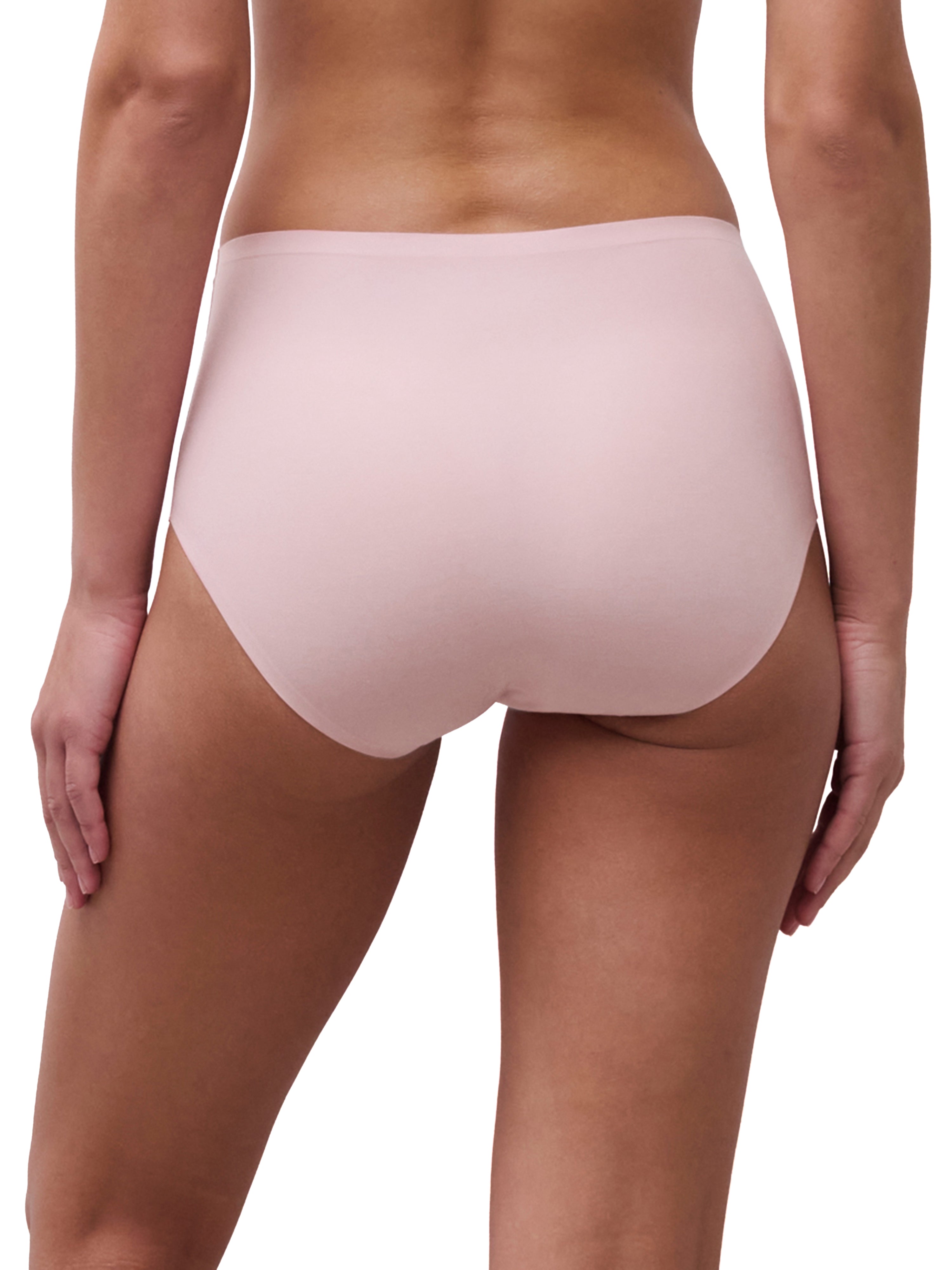 Softstretch high waist brief in soft blush pink with smooth stretchy fabric for comfortable all-day wear