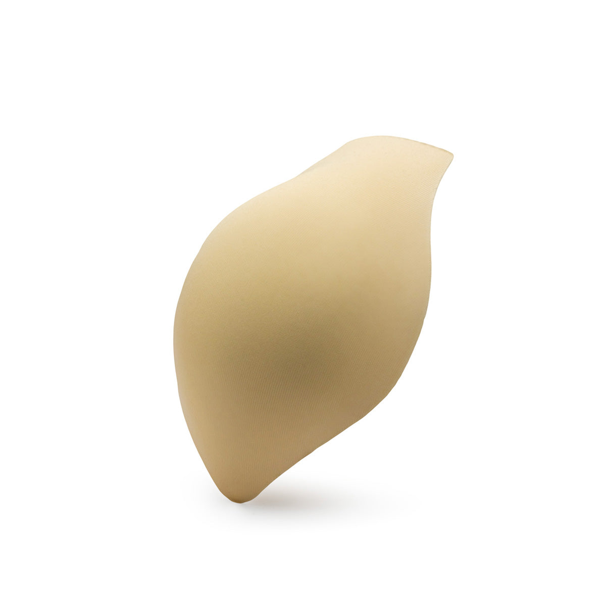 Beige silicone breast form for Foam Packer with smooth contoured shape