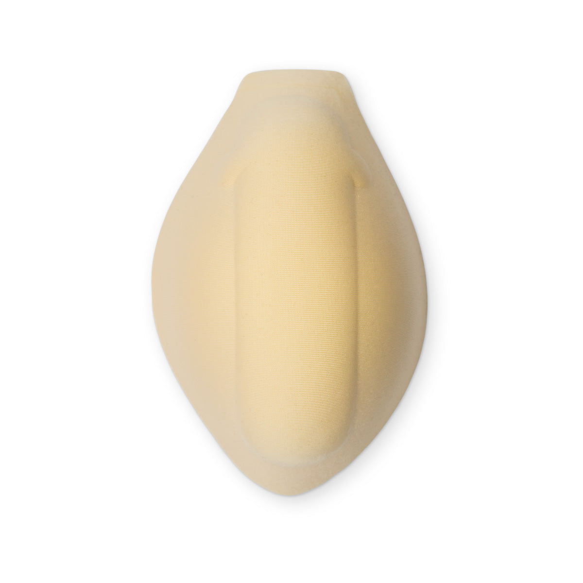 Foam Packer beige silicone oval bra insert with smooth textured surface