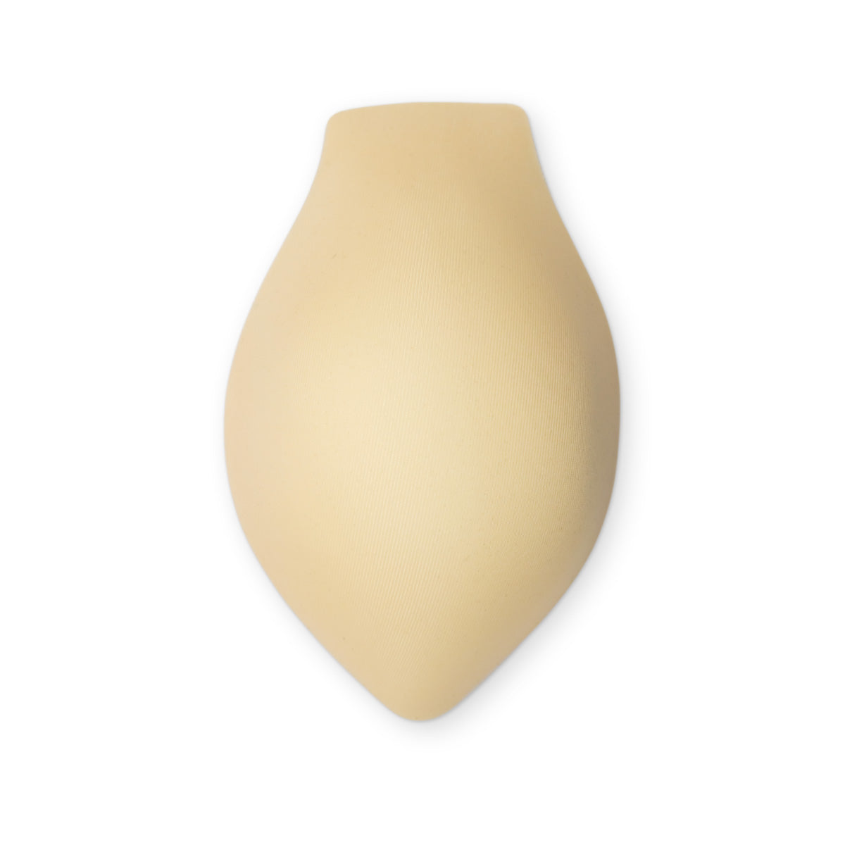 Beige teardrop silicone makeup sponge for Foam Packer, smooth textured surface
