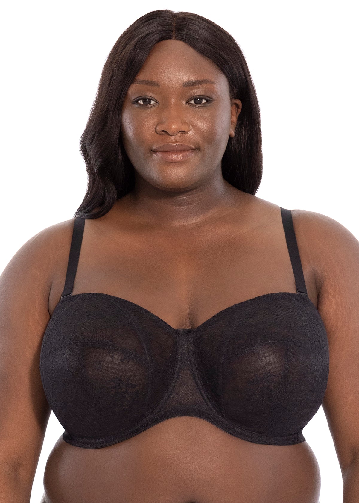 Black lace underwire bra with thin straps from verity strapless bra collection for elegant support and style